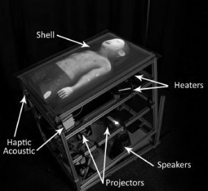 The Physical-Virtual Patient Simulator: A Physical Human Form with Virtual Appearance and Behavior