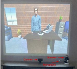 [Poster] An Automated Virtual Receptionist for Recognizing Visitors and Assuring Mask Wearing