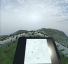 Using Simulated Real-world Terrain in VR to Study Outdoor AR Topographic Map Interfaces